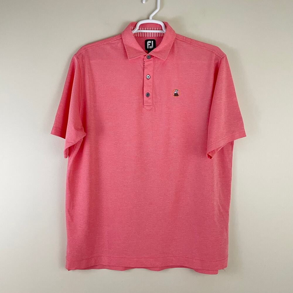 Footjoy Polo Shirt Men's XL Golf Casual Short Sleeve Logos on Sleeve Front READ